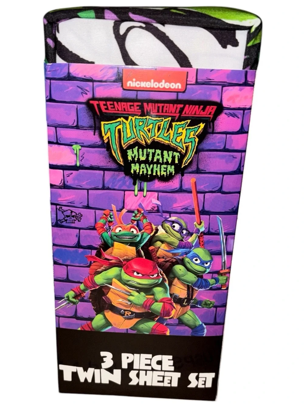 Teenage Mutant Ninja Turtles Kids 3-Piece Twin Sheet Set,Microfiber, Nickelodeon